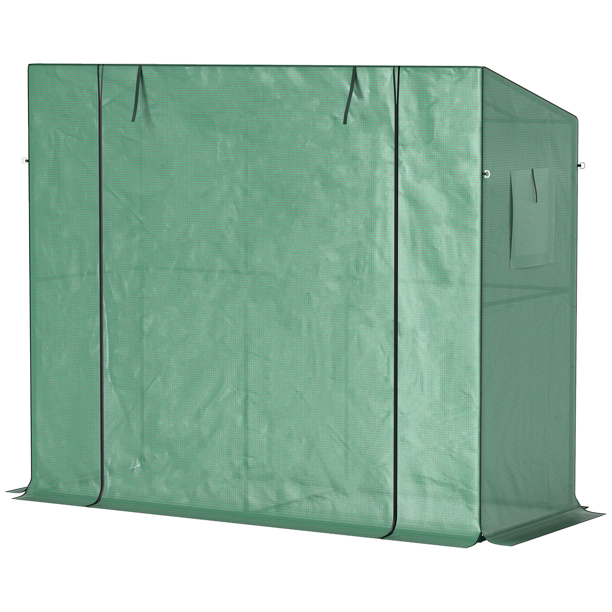 Walk-in Portable Greenhouse Small Greenhouse for Outdoors with UV-resistant PE Cover, 6.6' x 2.5' x 5.6'