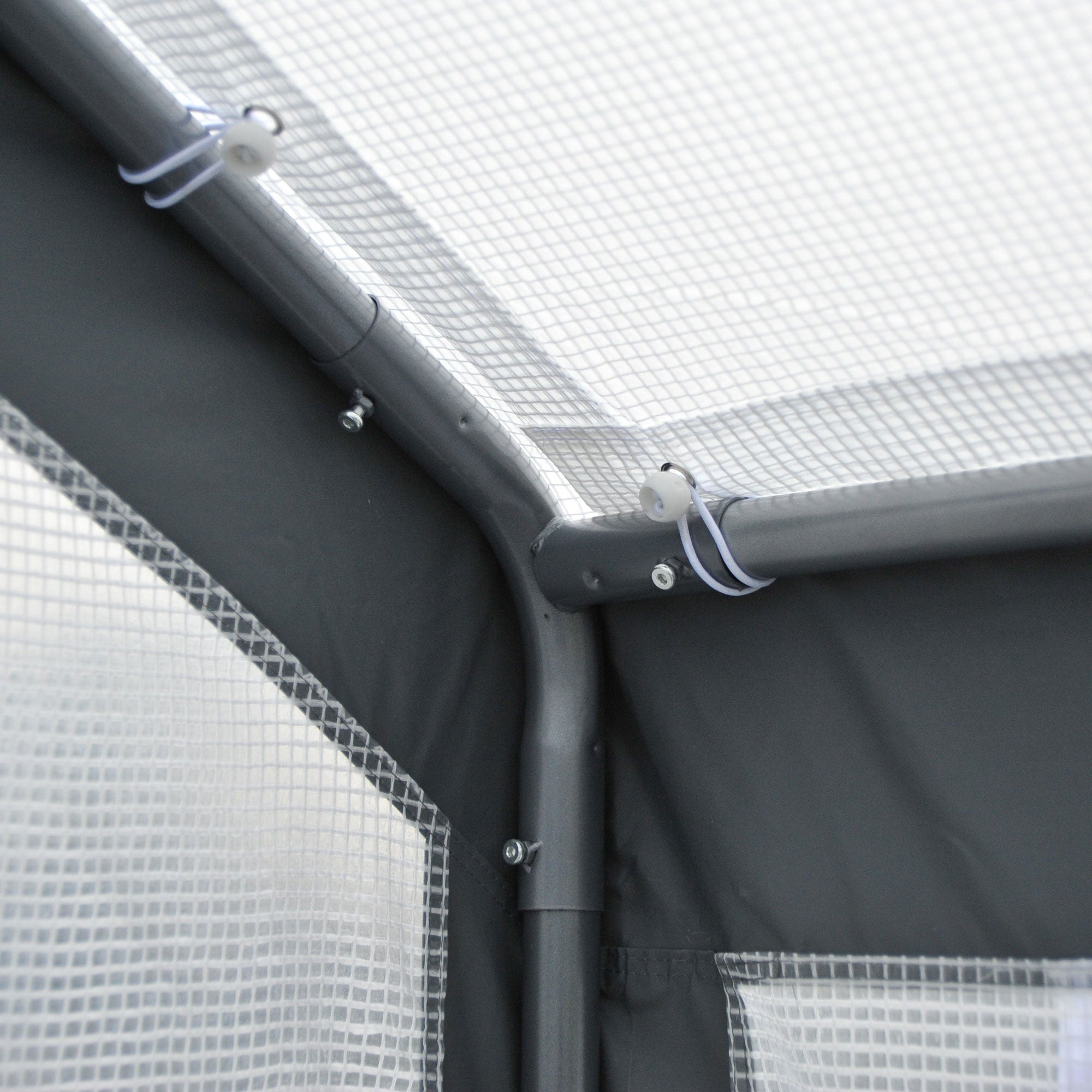 8' L x 6' W x 7' H Outdoor Walk-In Tunnel Greenhouse with Roll-up Windows, 2 Zippered Doors, & Weather Cover
