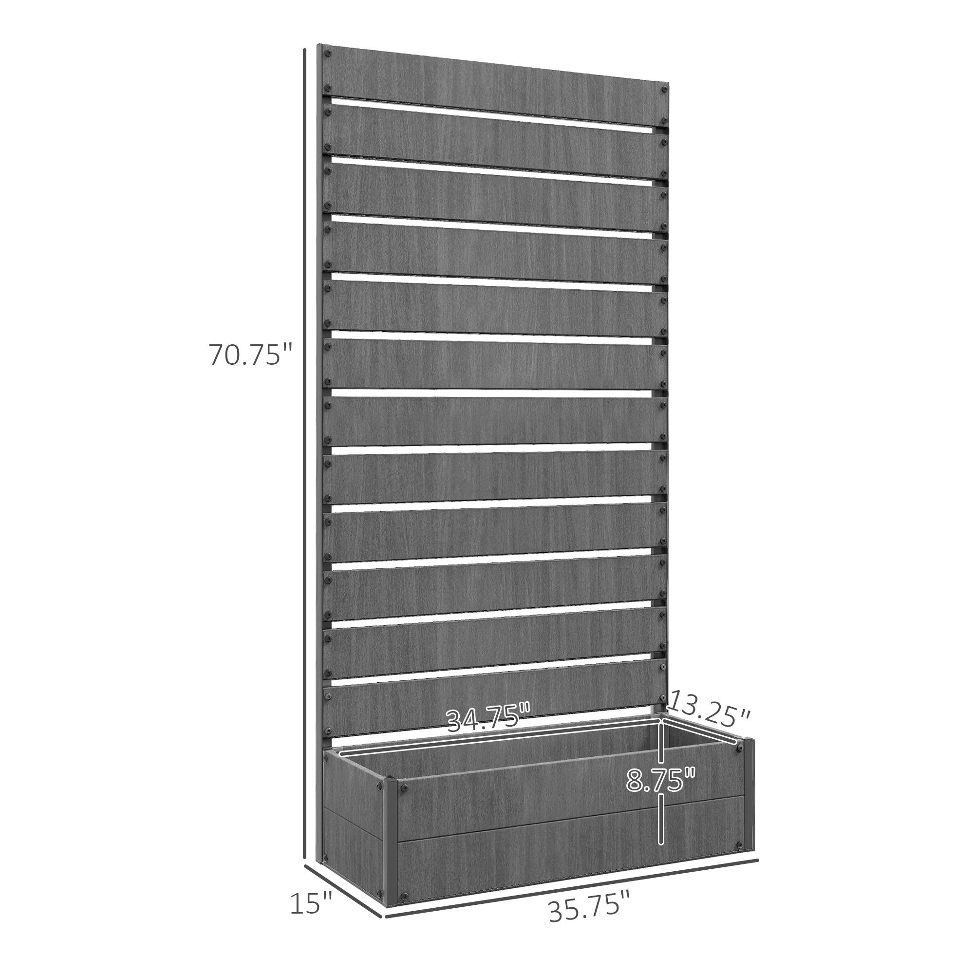 Trellis Planter for Climbing Plants, Raised Garden Bed with Trellis, Planter Box for Outdoor Garden