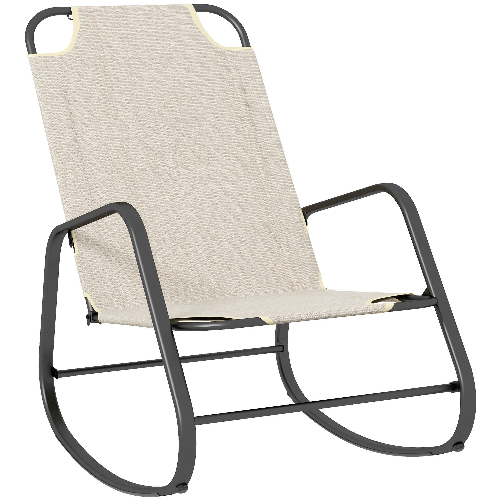 Garden Rocking Chair Outdoor Indoor for Patio, Balcony, Porch, Light Brown