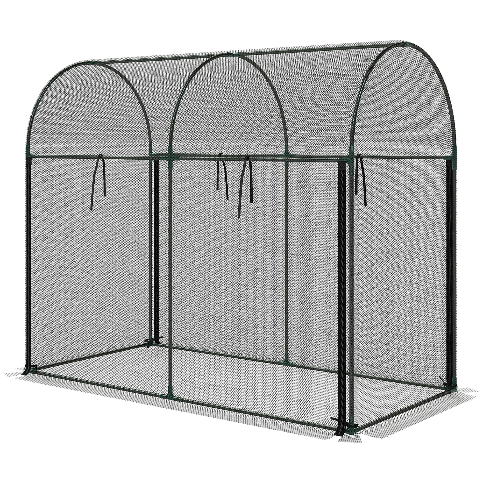 Crop Cage, 6' x 3' x 5' Large Plant Protection Tent with Zippered Door, Outdoor Garden Cage