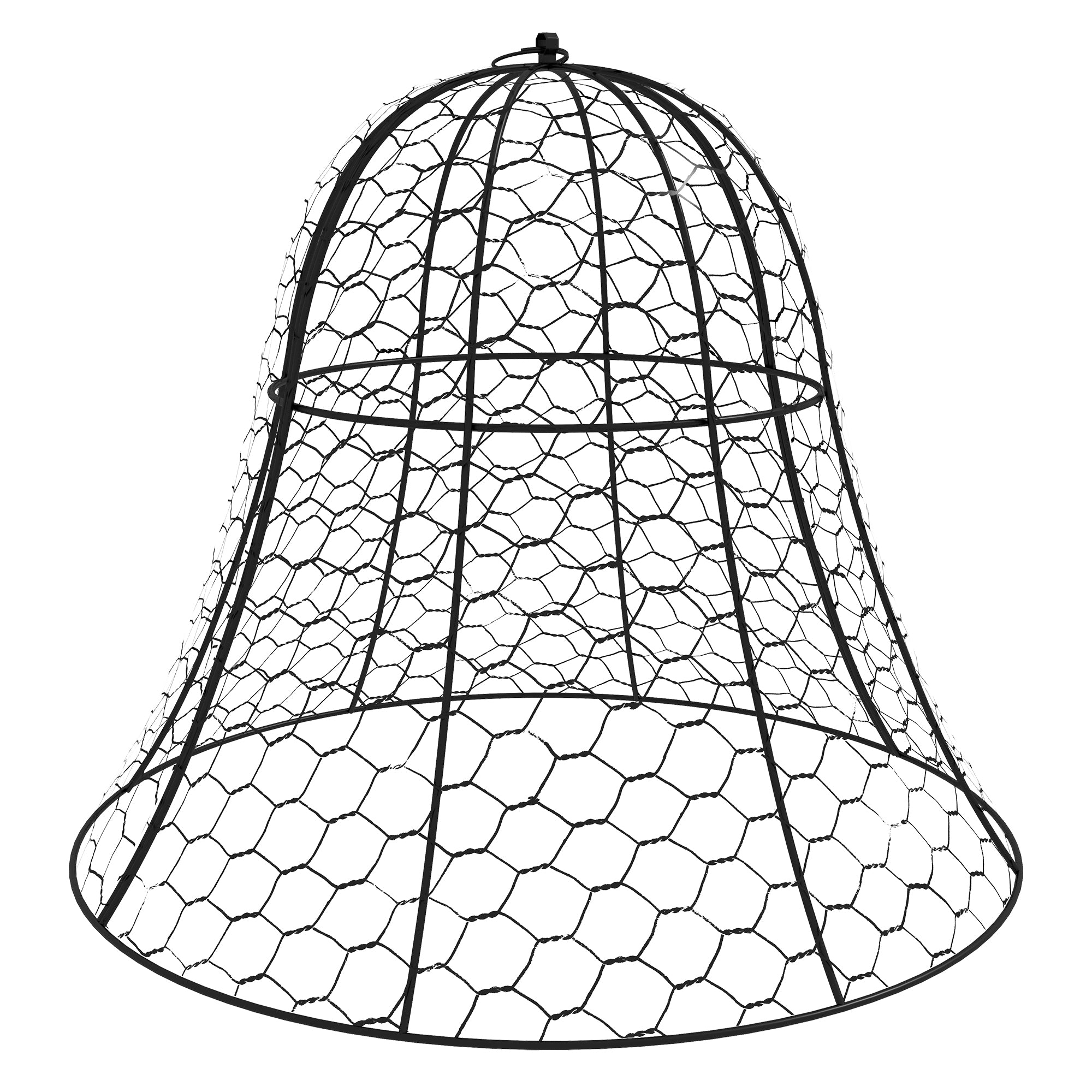6 Pack Garden Cloches for Plants, 16" x 13" Metal Crop Cage, Plant Cages to Keep Animals Out