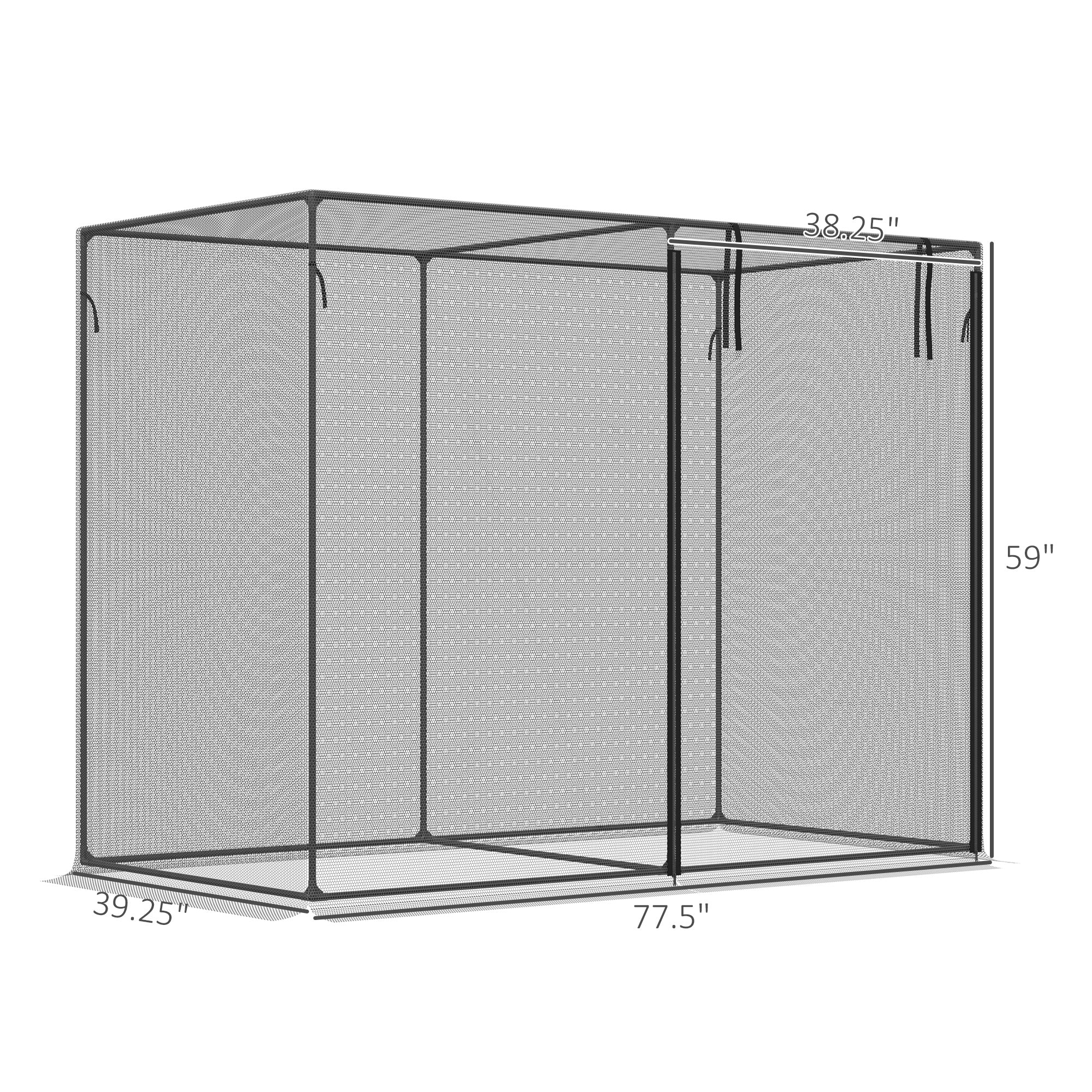 6 x 3ft Crop Cages for Garden, Plant Protectors from Animals, Storage Bag and 6 Ground Stakes