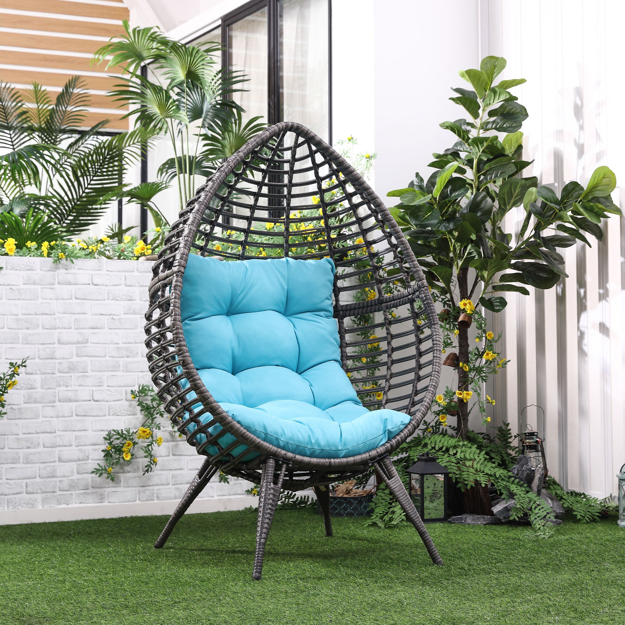 Rattan Egg Chair with Cushion