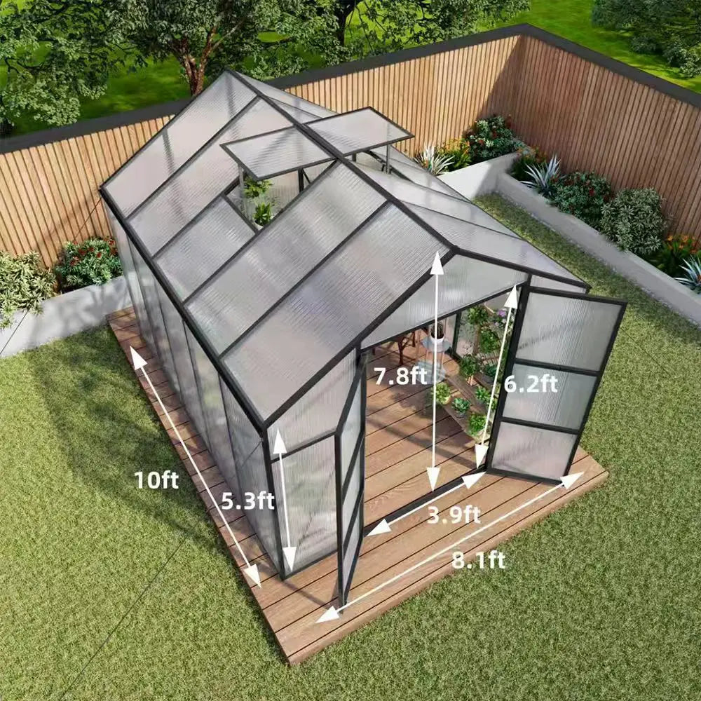 Serenity 8×10 Walk-In Glasshouse