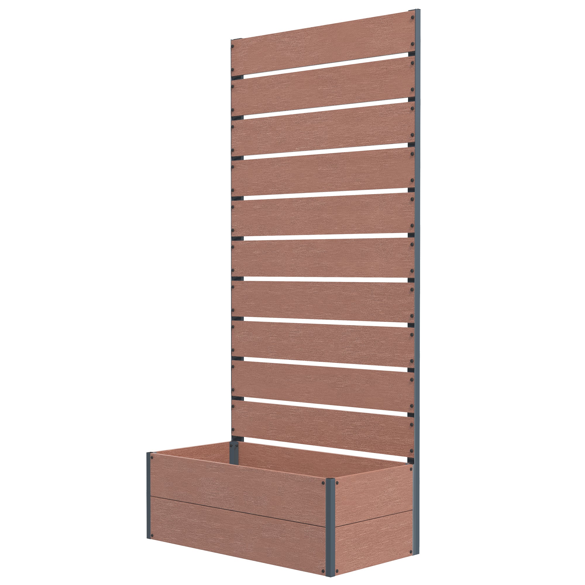 Trellis Planter for Climbing Plants, Raised Garden Bed with Trellis, Planter Box for Outdoor, 28.25" x 15" x 59"