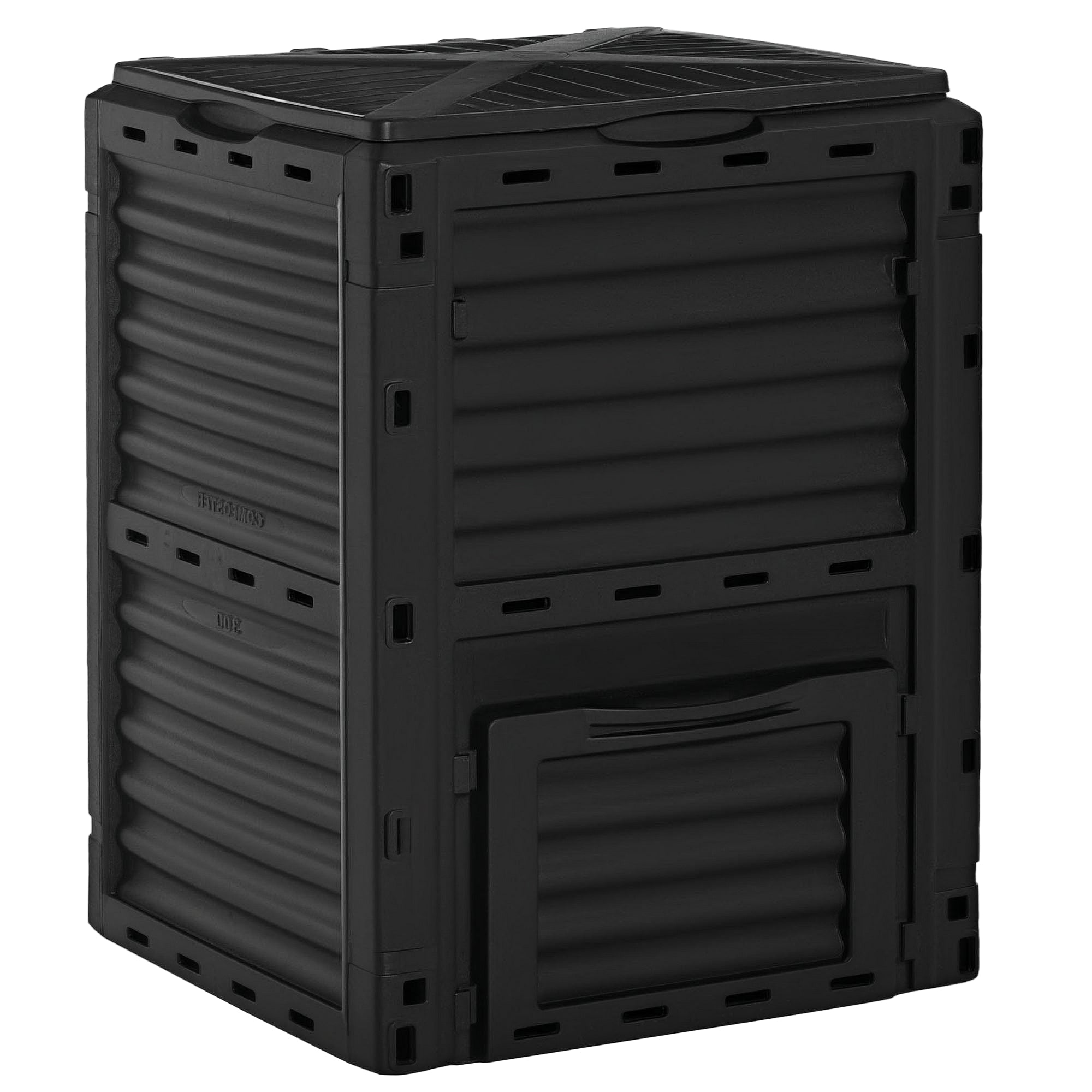 Garden Compost Bin 80 Gallon Outdoor Large Capacity Composter Fast Create Fertile Soil Aerating Box, Easy Assembly