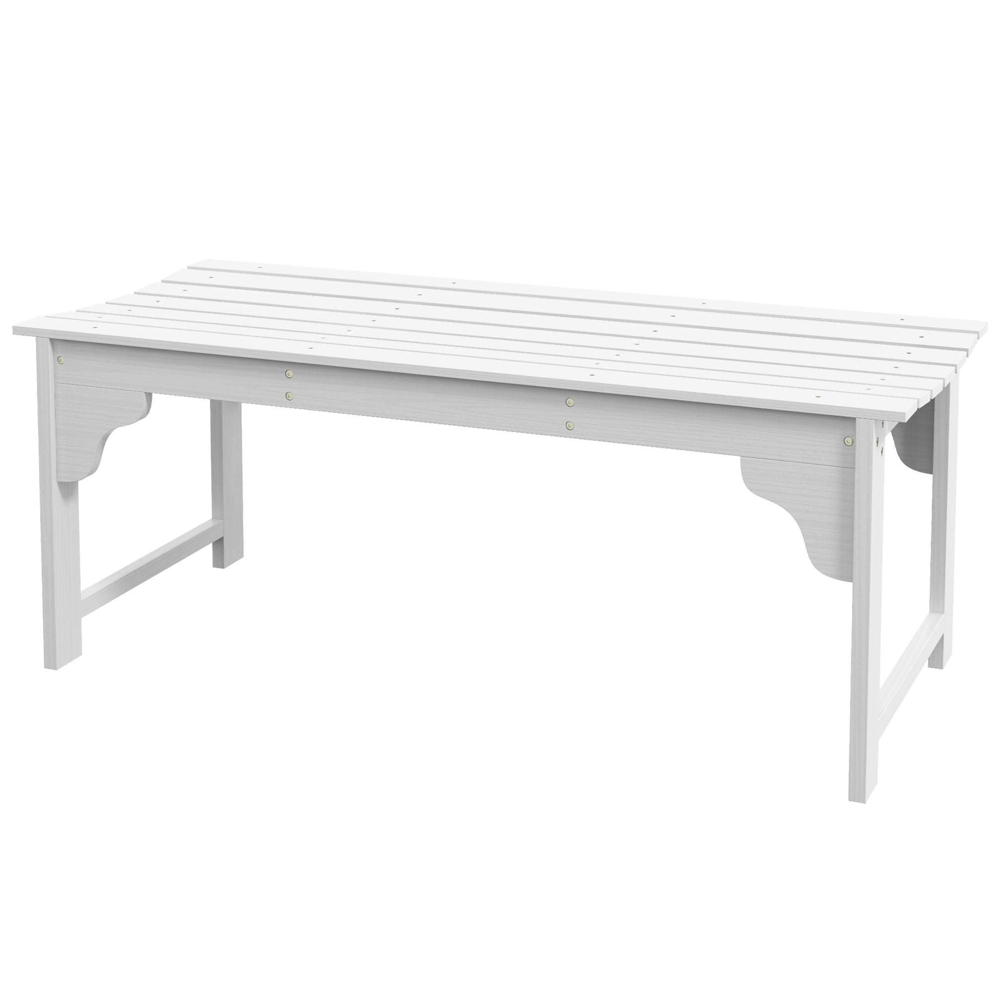 Slatted Wooden Garden Bench, Curved Seat Front Porch Bench