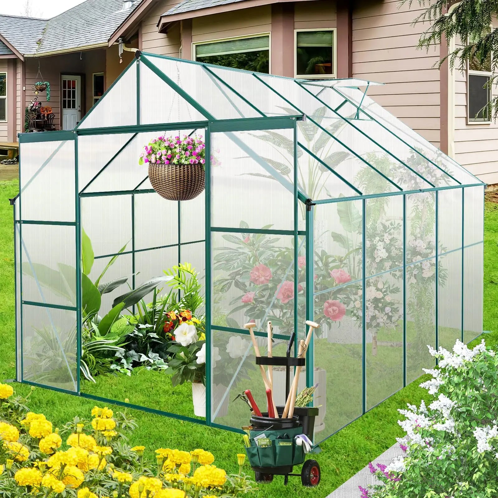 Meadowlight Twin-Door 8x10 ft Greenhouse – Greenhouse Refuge