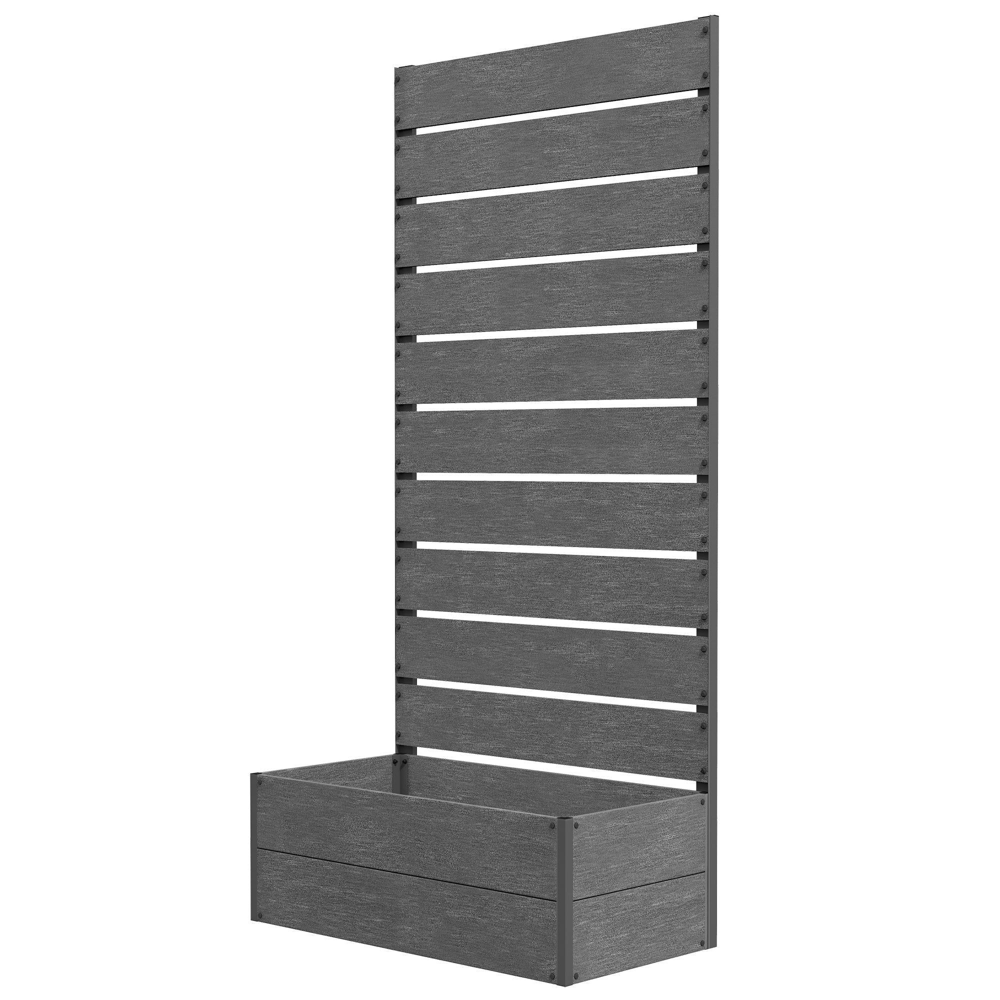 Trellis Planter for Climbing Plants, Raised Garden Bed with Trellis, Planter Box for Outdoor, 28.25" x 15" x 59"