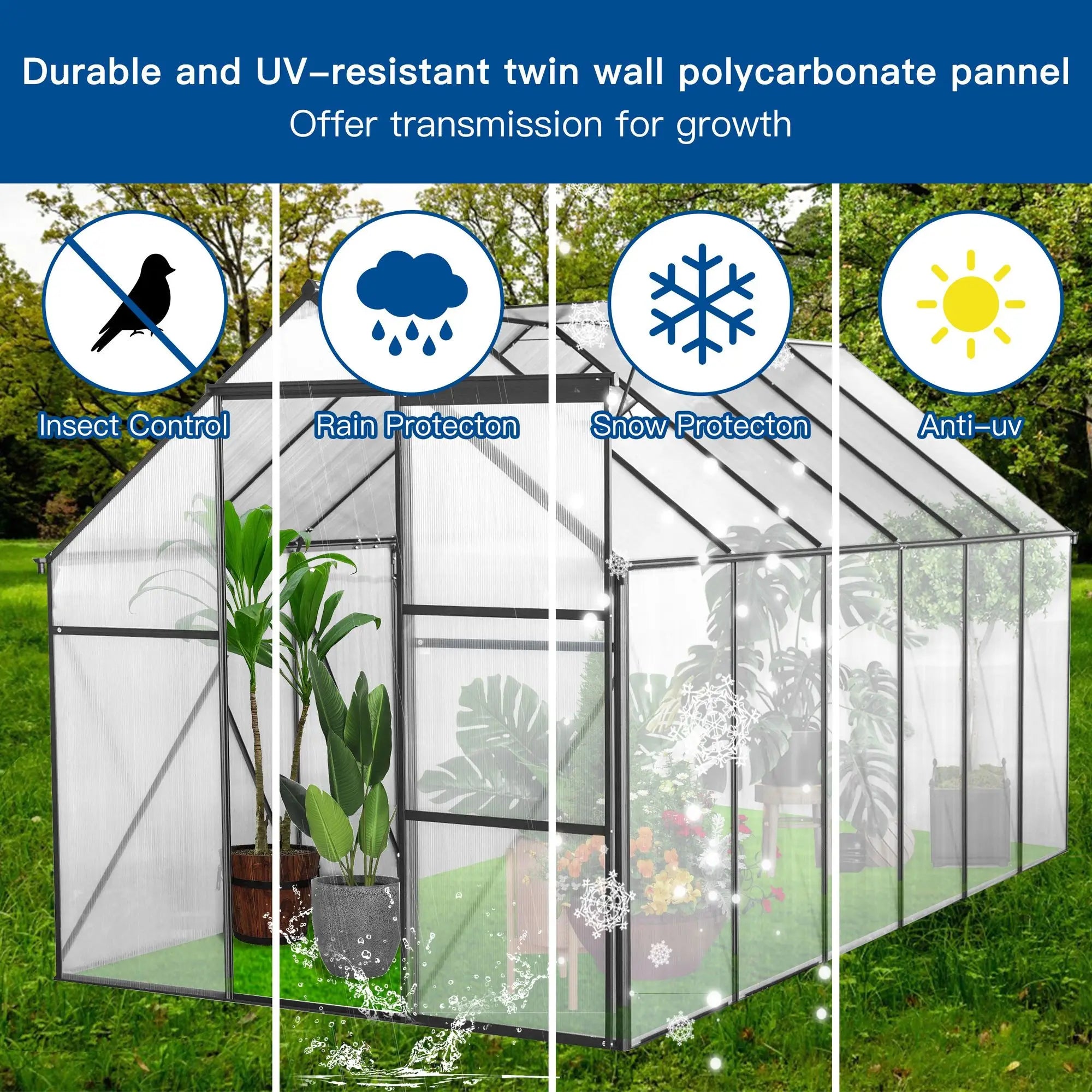 Longmeadow 6×12 Walk-In Glasshouse