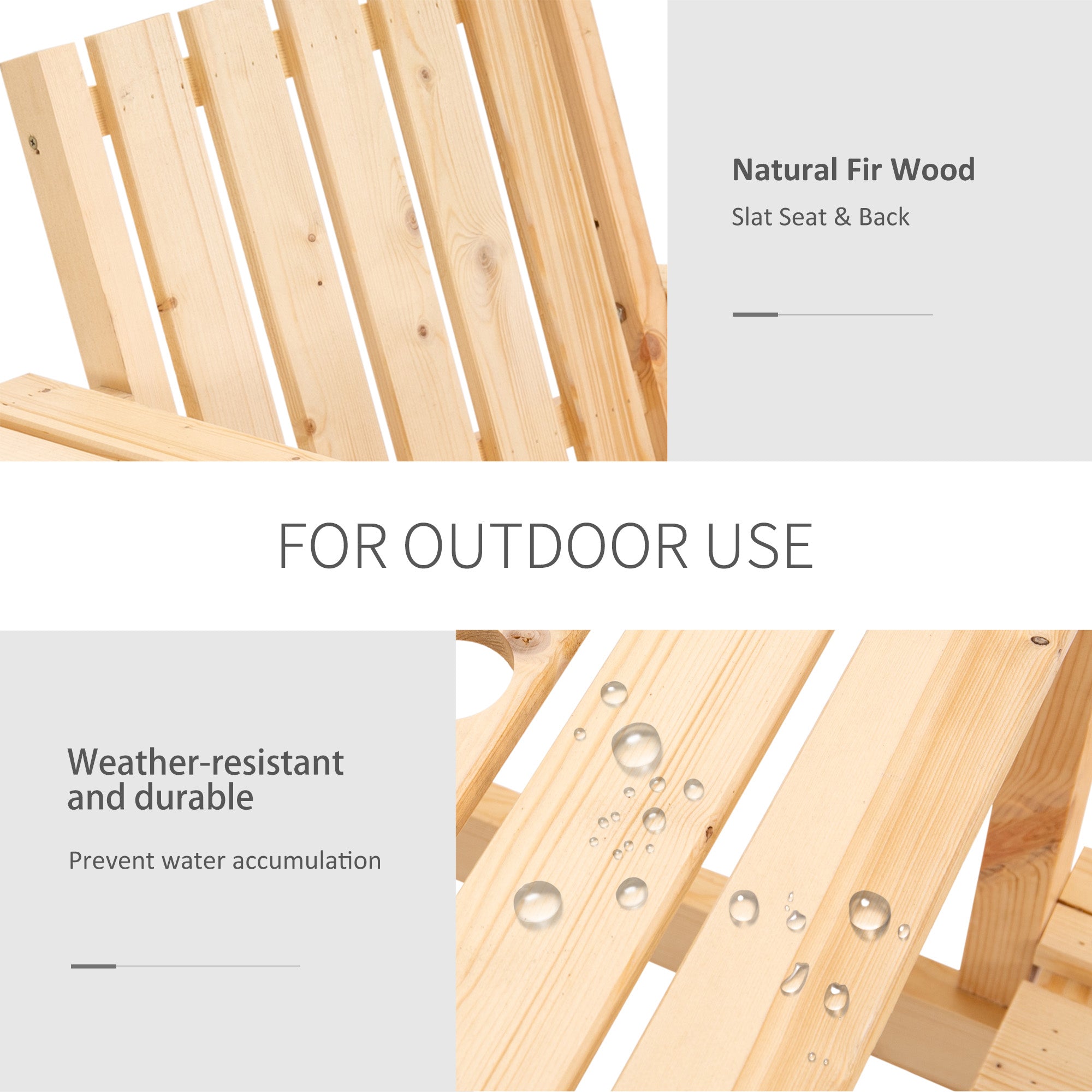 Patio Bench, Garden Bench with Middle Table and Umbrella Hole, Wooden Outdoor Bench for Patio, Porch, Poolside, Balcony