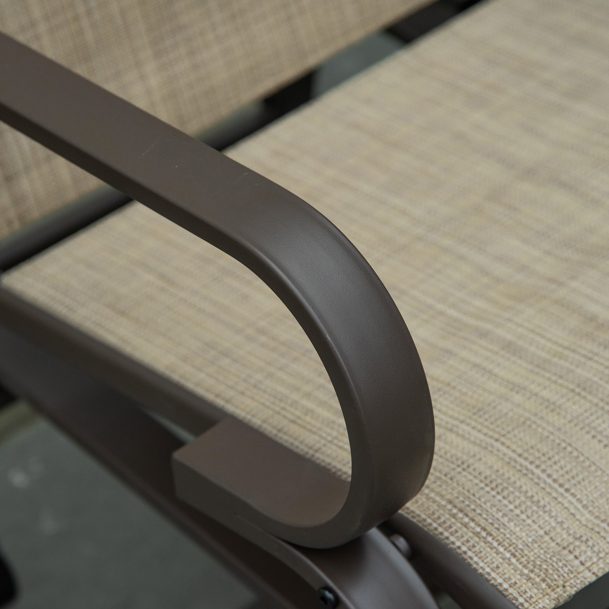 Outdoor Patio Glider Rocker, Metal High-Back Chair for Outdoor Use