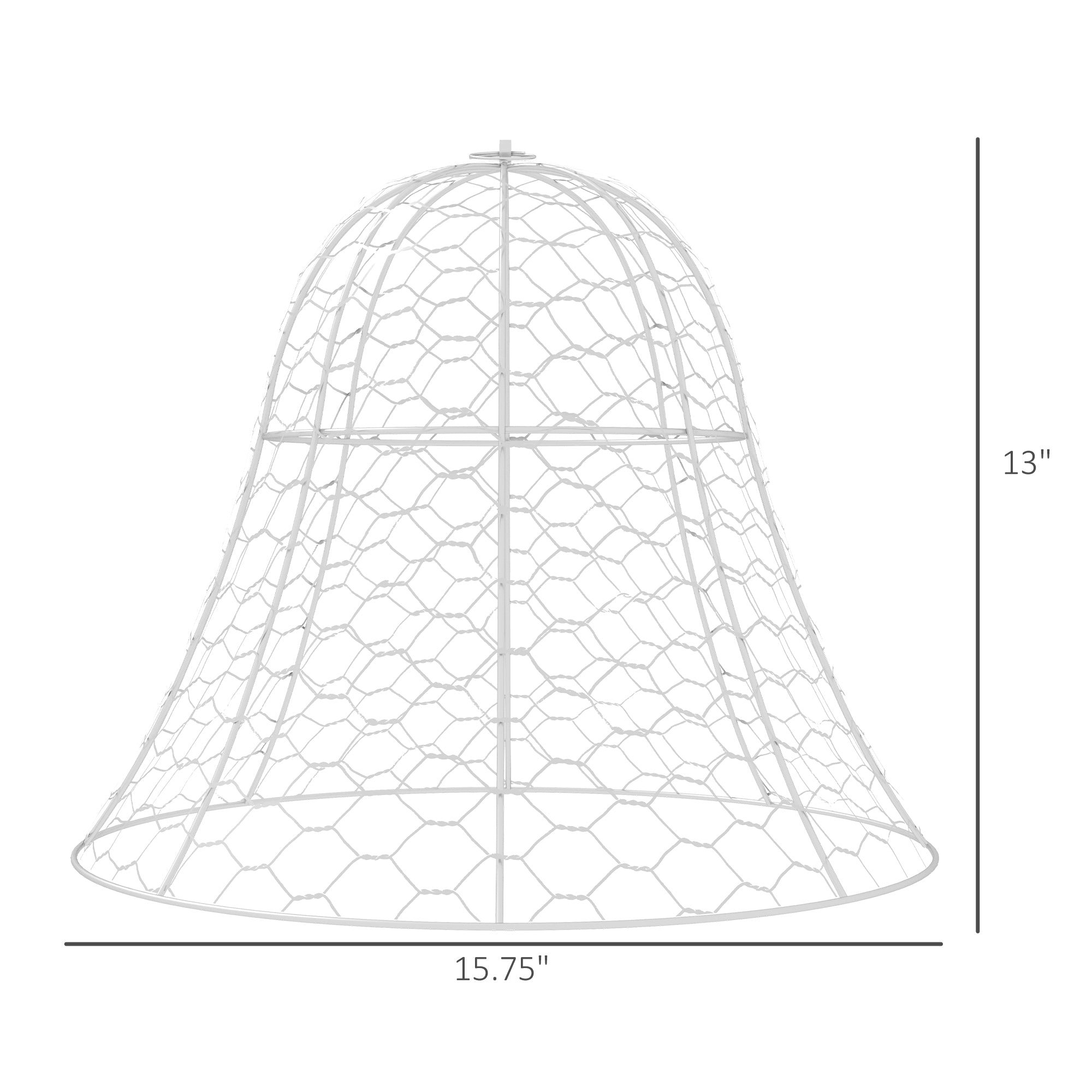 6 Pack Garden Cloches for Plants, 16" x 13" Metal Crop Cage, Plant Cages to Keep Animals Out