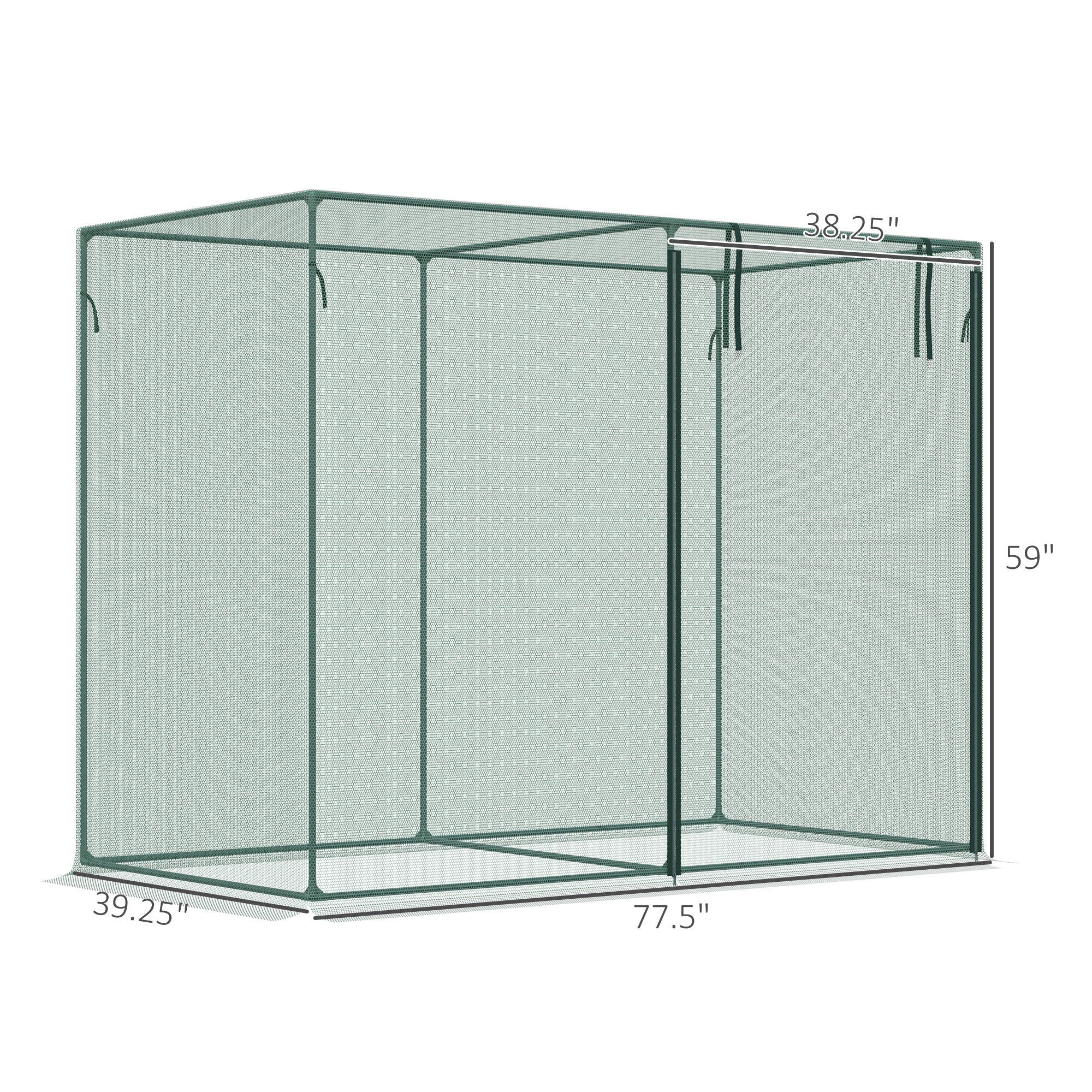 6 x 3ft Crop Cages for Garden, Plant Protectors from Animals, Storage Bag and 6 Ground Stakes