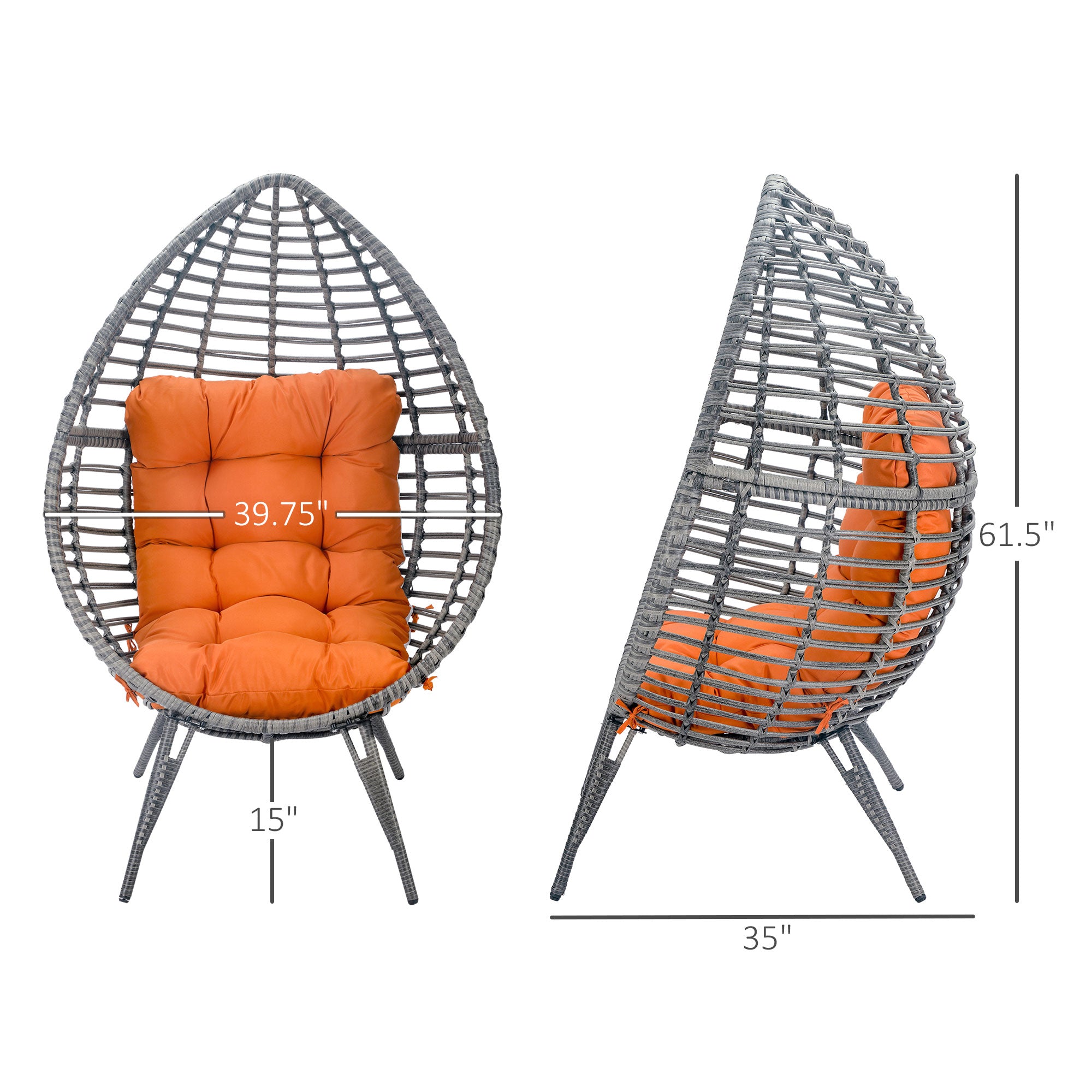Rattan Egg Chair with Cushion