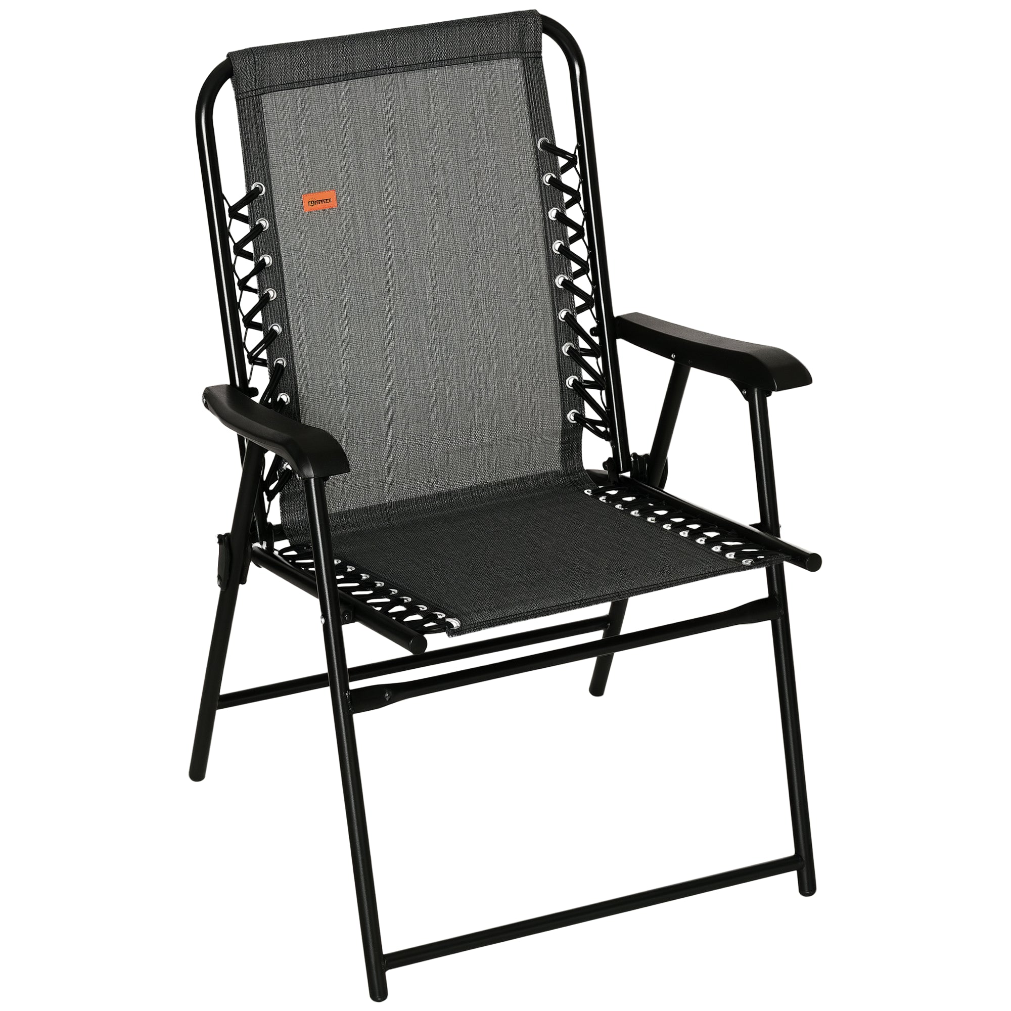 Patio Folding Chair, Sling Suspension Chair for Deck, Camping, Sports Events, Patio, Beach & Pool, Space Saving