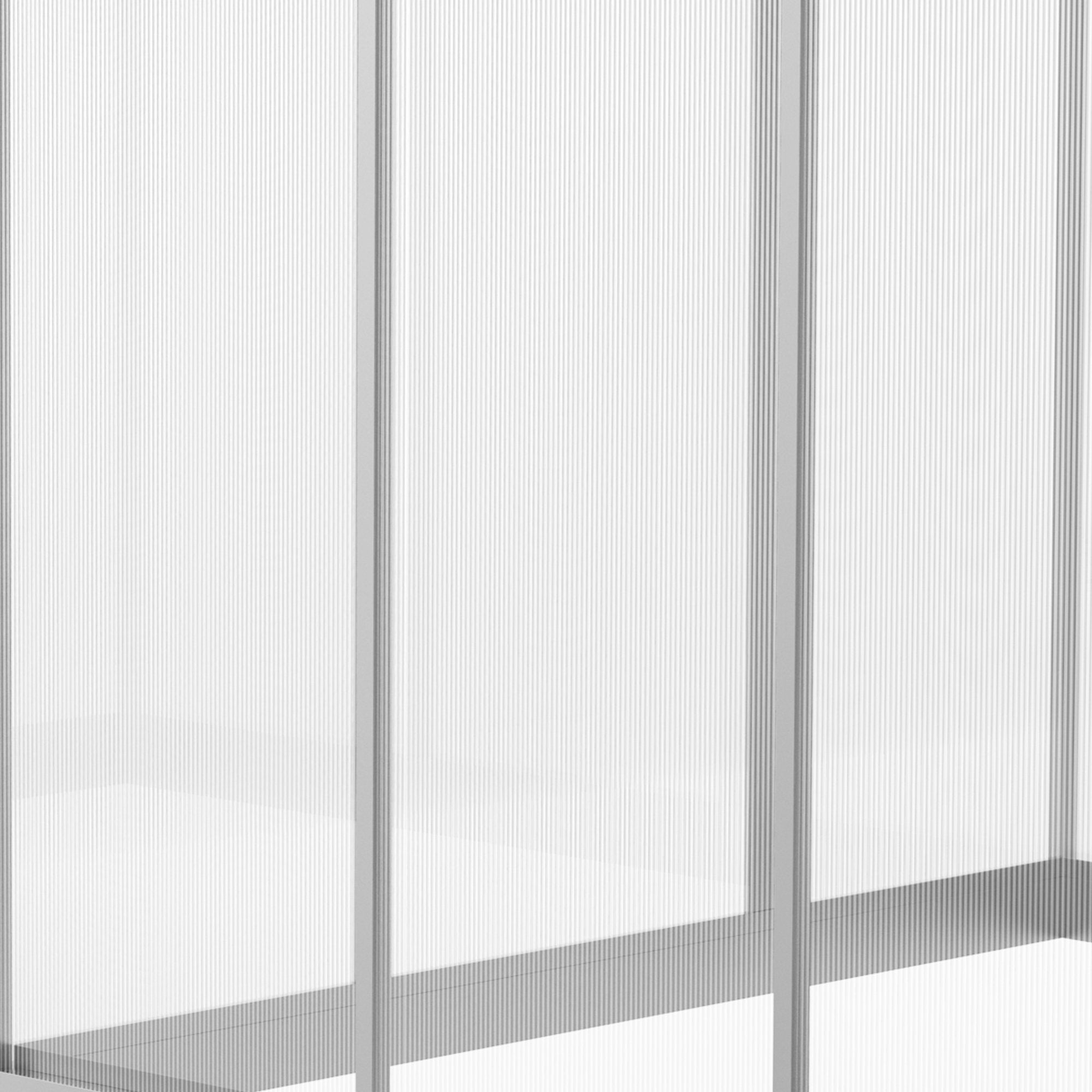 6' L x 6' W Walk-In Polycarbonate Greenhouse with Roof Vent for Ventilation & Rain Gutter for Winter