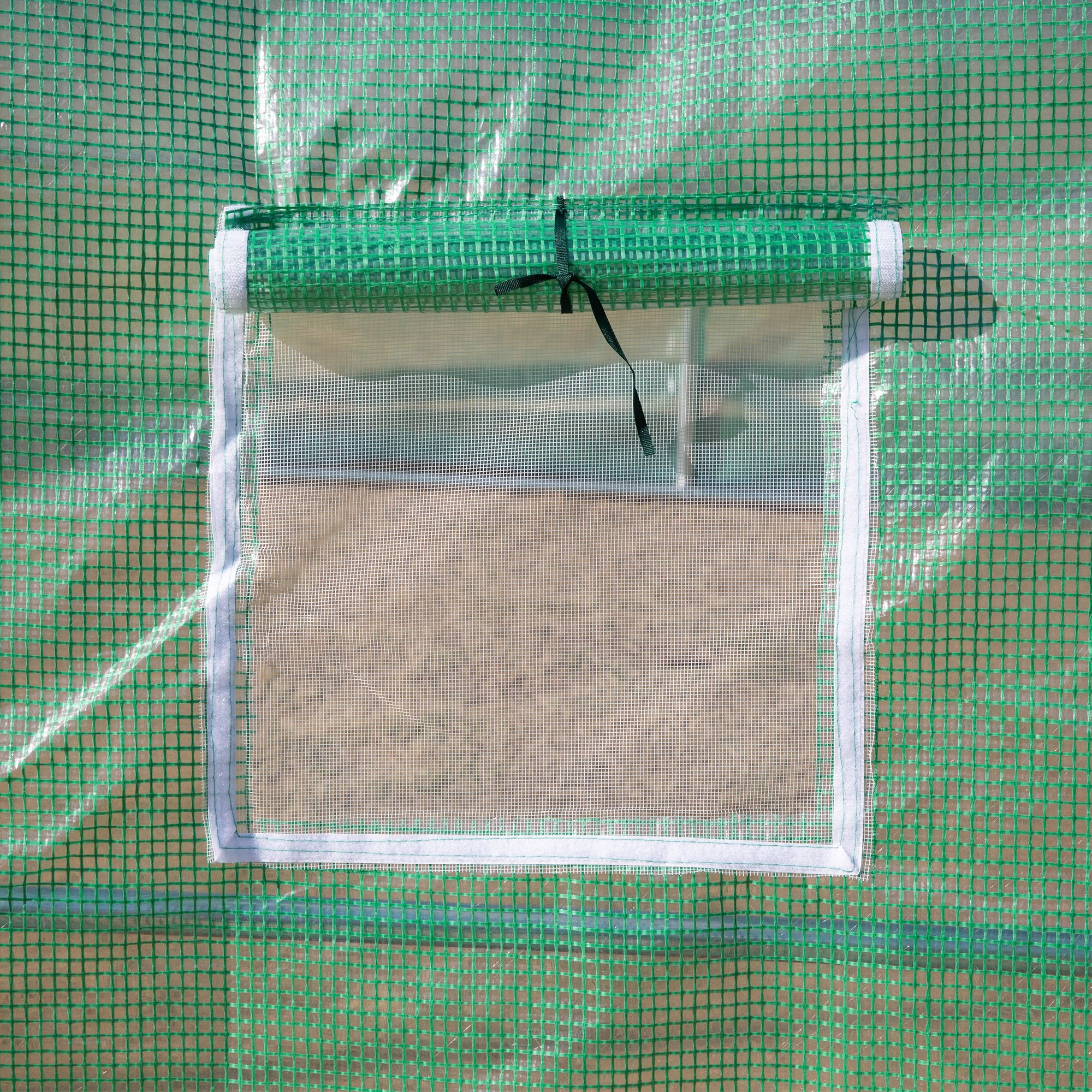 10' x 10' x 7' Walk-in Tunnel Greenhouse with High-Quality Transparent PE Cover, Zipper Doors & Windows