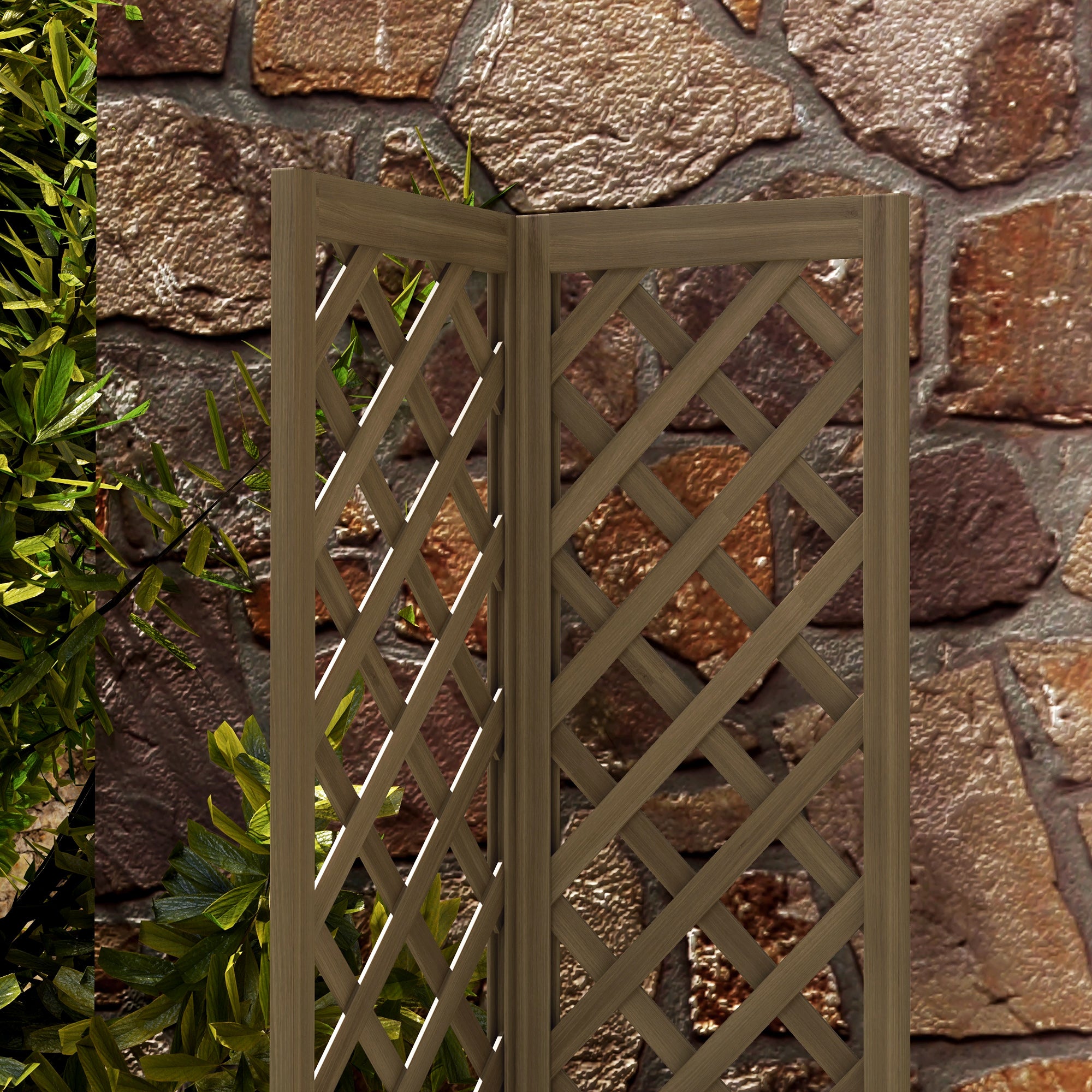 Wooden Raised Garden Bed, Planter with Trellis for Vine Climbing and Vegetables, Herbs and Flowers Growing