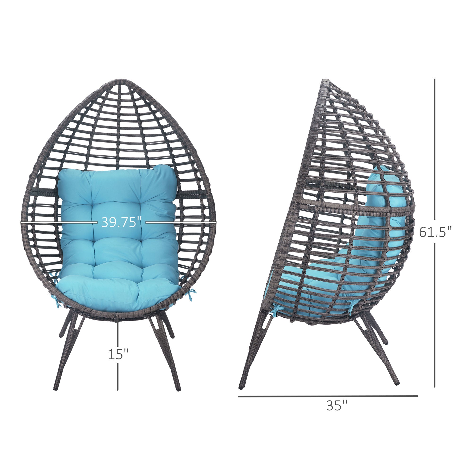 Rattan Egg Chair with Cushion