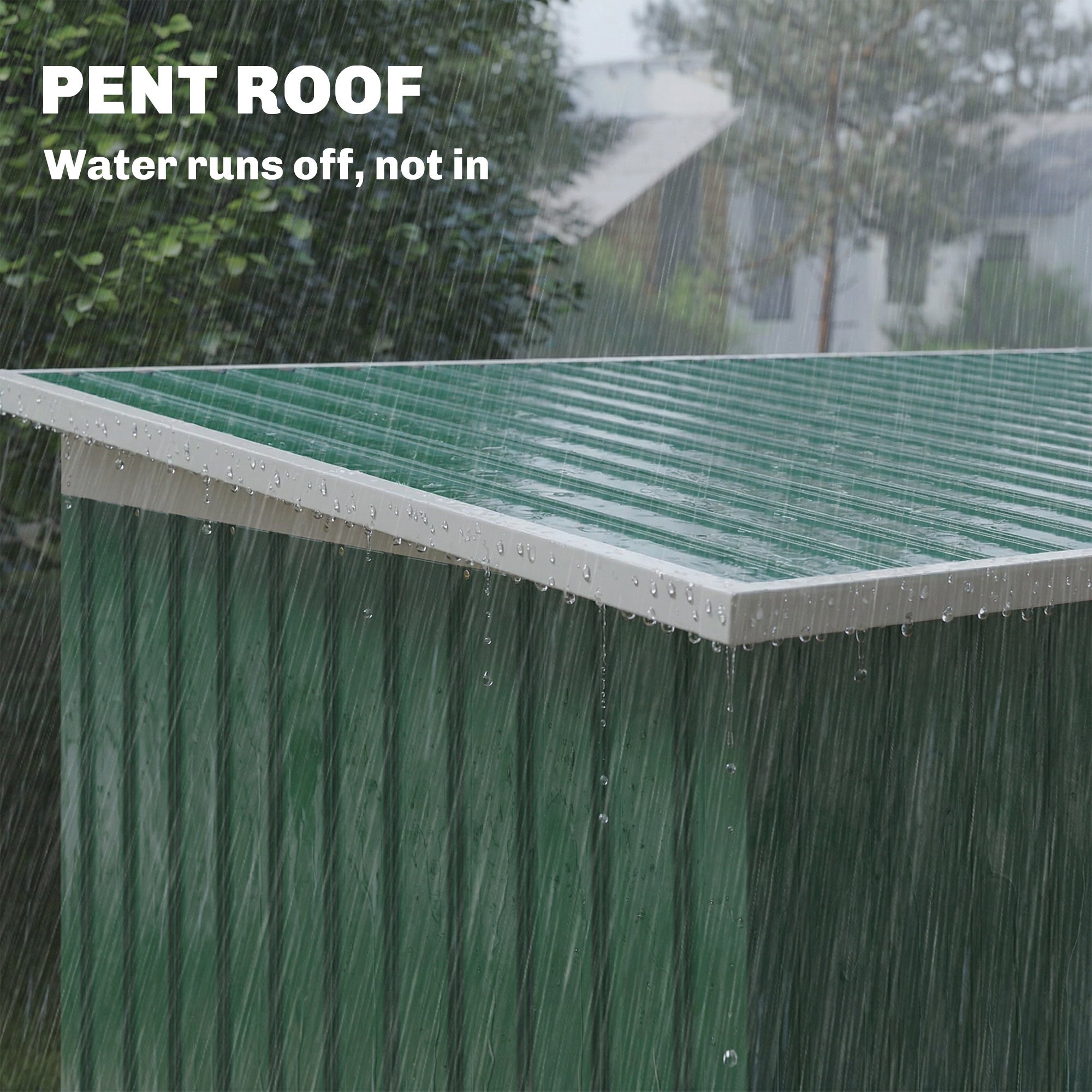 9' x 4' Metal Outdoor Storage Shed, Tool House with Double Lockable Doors for Backyard, Patio, Lawn, Garage