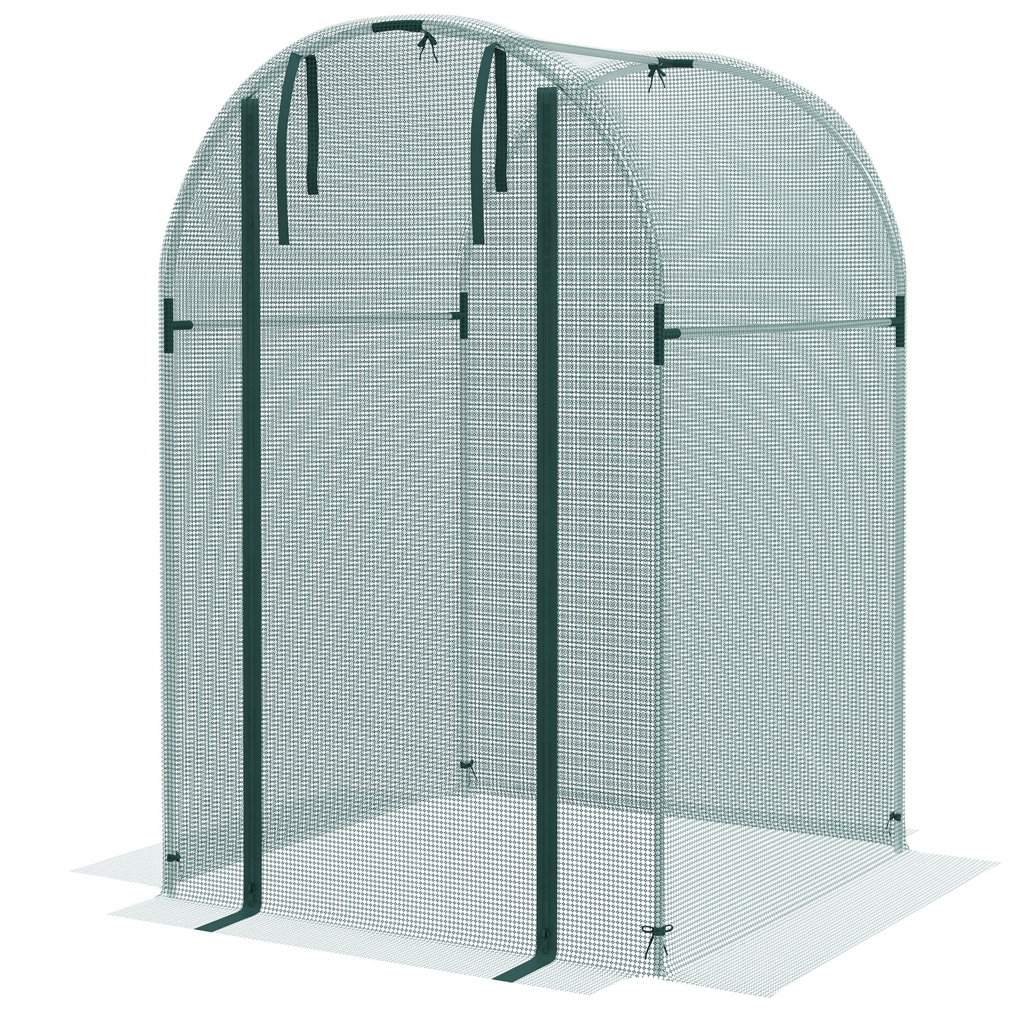 Galvanized Steel Crop Cage, Plant Protection Tent with Zippered Door, 4' x 4'