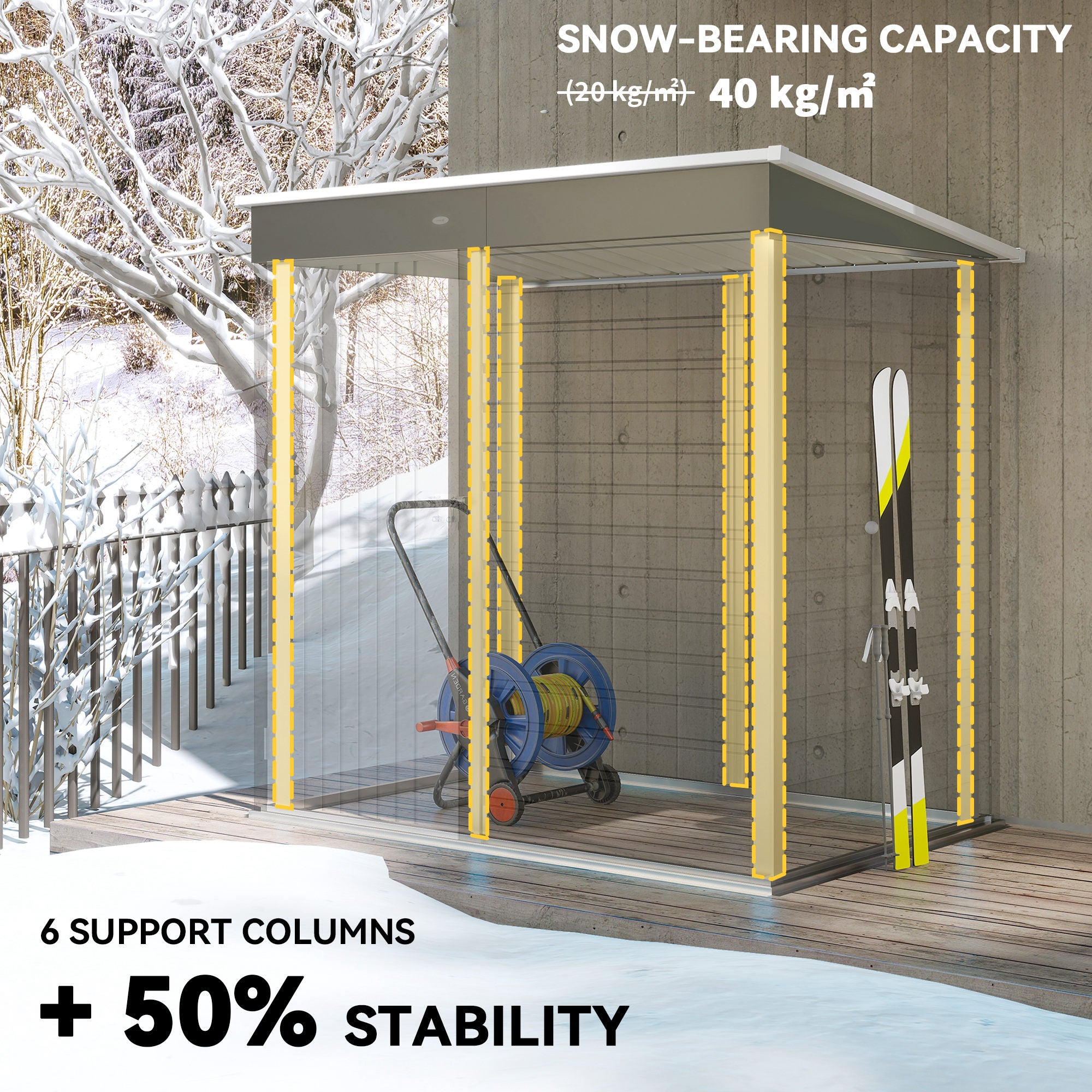 6' x 4' Outdoor Garden Shed, Metal Storage Shed with Lockable Door and Gloves for Backyard Garden Patio
