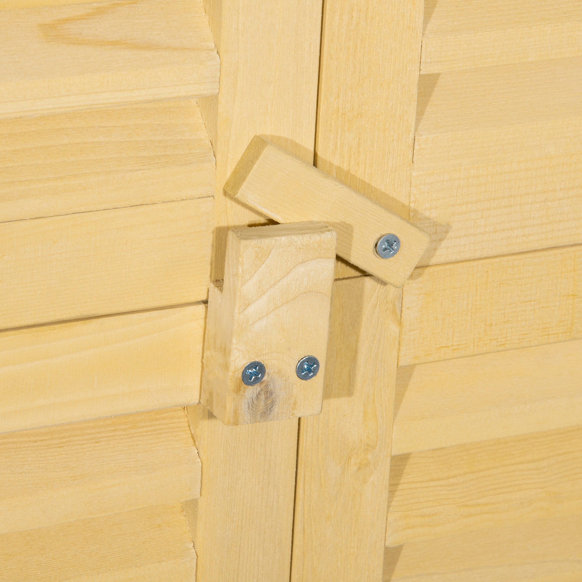 5' x 3' Wooden Garden Storage Shed, Sheds & Outdoor Storage with Asphalt Roof & 2 Large Wood Doors with Lock, Natural