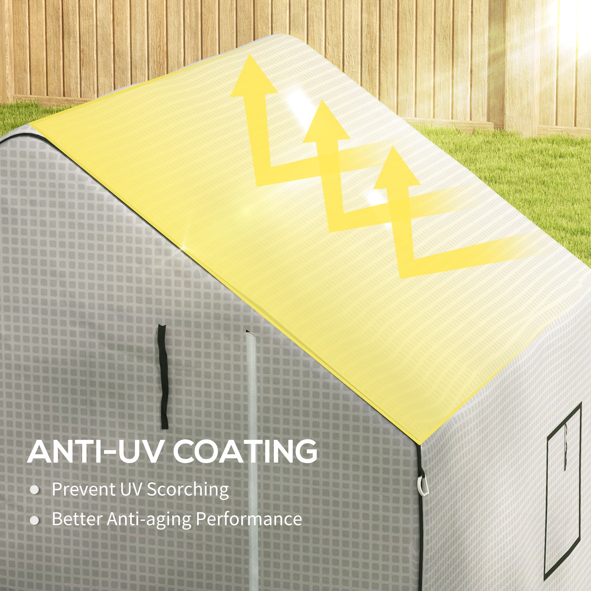 01-0472 Replacement Cover, 55" x 56.25" x 74.75" Walk-in Greenhouse Cover Reinforced Anti-Tear PE Hot House Cover
