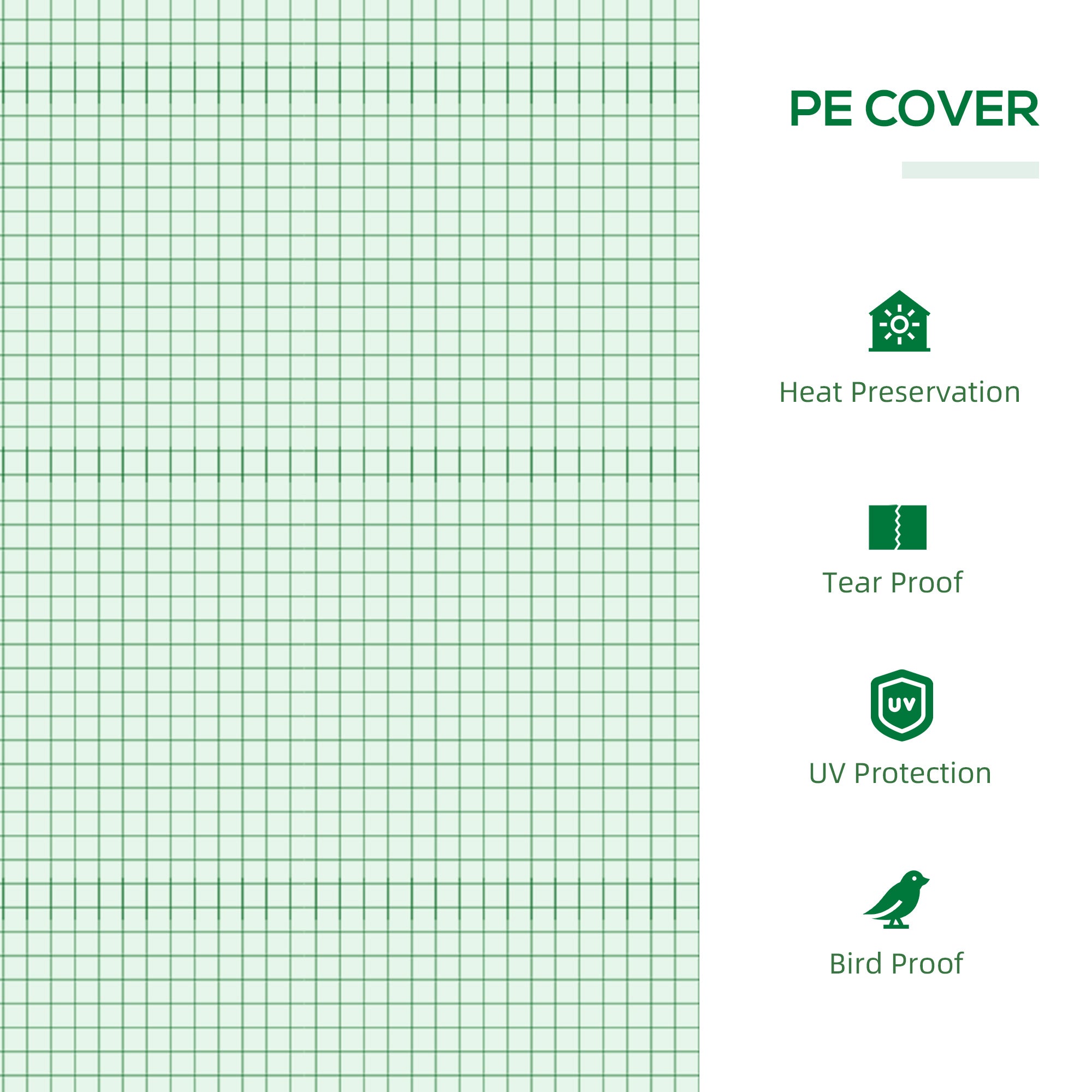 4' x 2' x 2' Portable Mini Greenhouse, Small Green House with PE Cover, Roll-up Zippered Windows for Indoor, Outdoor Garden, Green