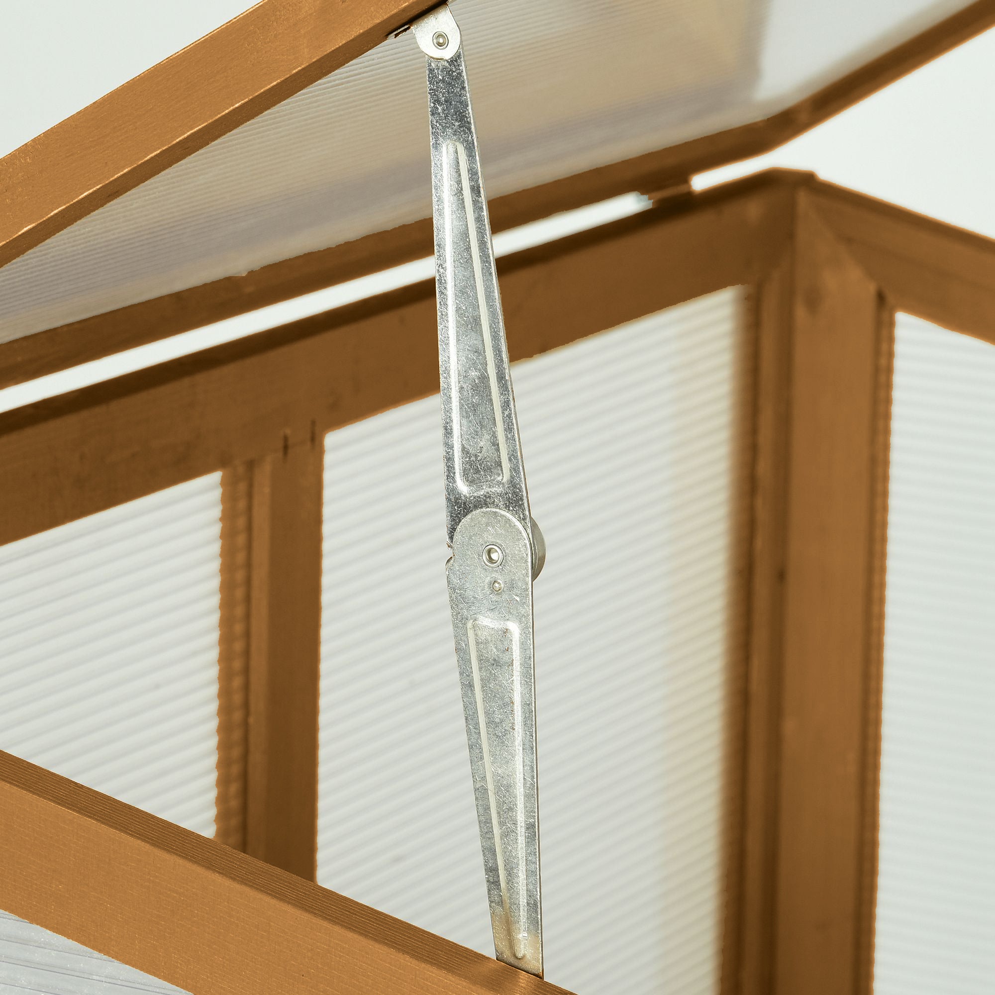 Wooden Cold Frame Greenhouse Small Mini Planter Box, 30" L x 24" W x 44" H, Brown