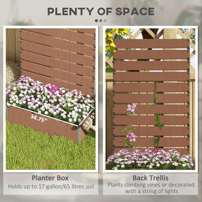 Trellis Planter for Climbing Plants, Raised Garden Bed with Trellis, Planter Box for Outdoor Garden