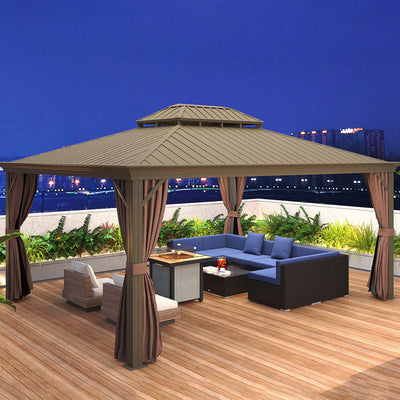 7 Piece Patio Furniture Set, Wicker Outdoor Sectional Sofa Set, All Weather PE Rattan Outdoor Furniture Conversation Sets with Cushions, Glass Top Coffee Table, Pillows, Dark Blue
