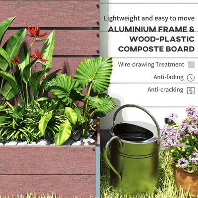 Trellis Planter for Climbing Plants, Raised Garden Bed with Trellis, Planter Box for Outdoor, 28.25" x 15" x 59"