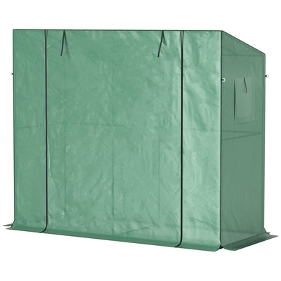 Walk-in Portable Greenhouse Small Greenhouse for Outdoors with UV-resistant PE Cover, 6.6' x 2.5' x 5.6'
