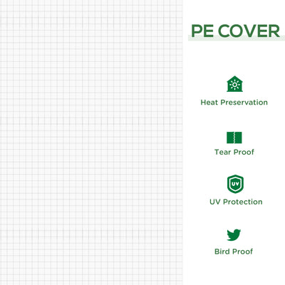 6' x 3' x 3' Mini Greenhouse with Zippered Doors & Roll-up Windows, Portable Plant Hot House with Durable PE Cover, Water Resistant, UV Protected for Outdoor Flowers, Vegetables, Green