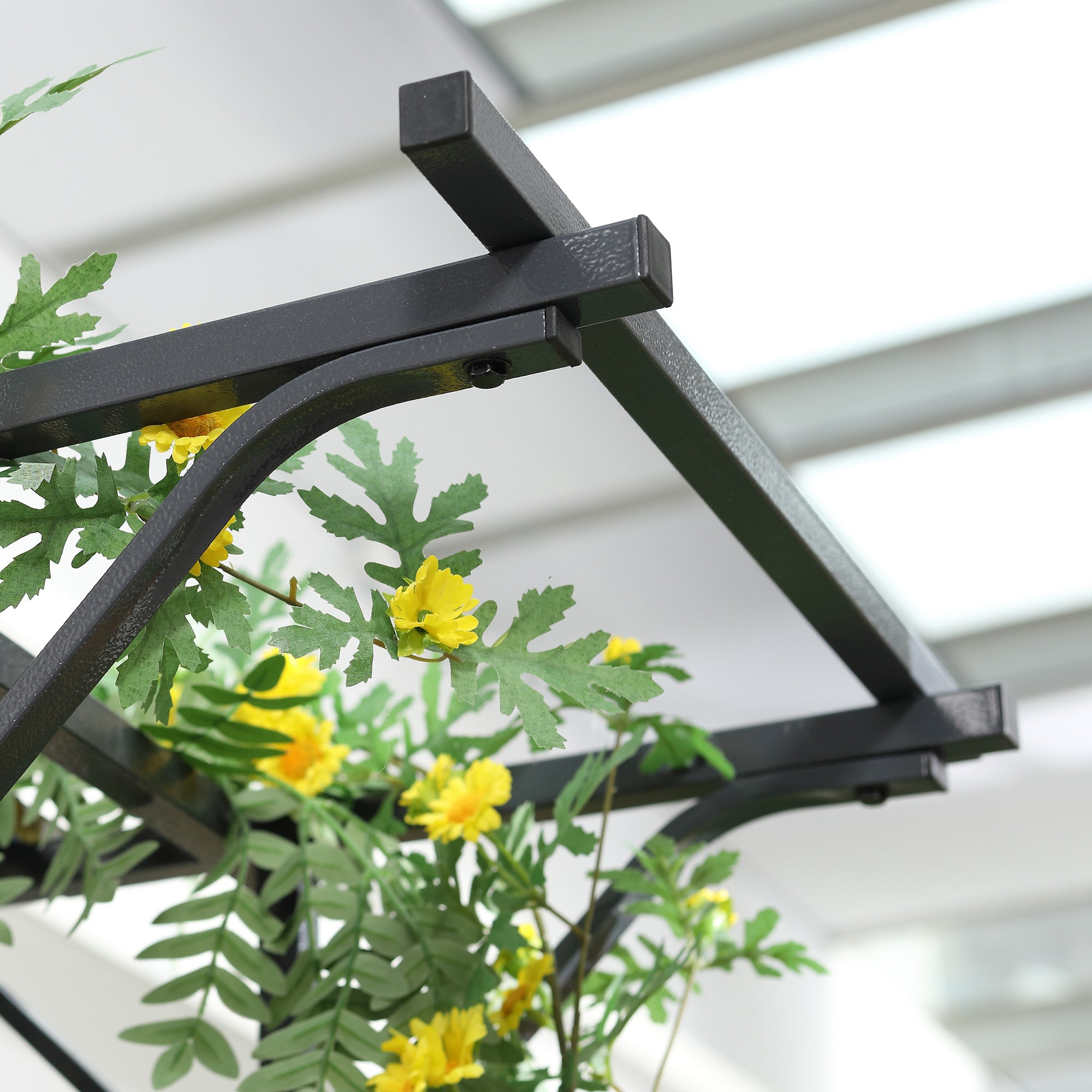 82'' Decorative Metal Garden Trellis Arch with Durable Steel Tubing & Elegant Scrollwork, Perfect for Weddings