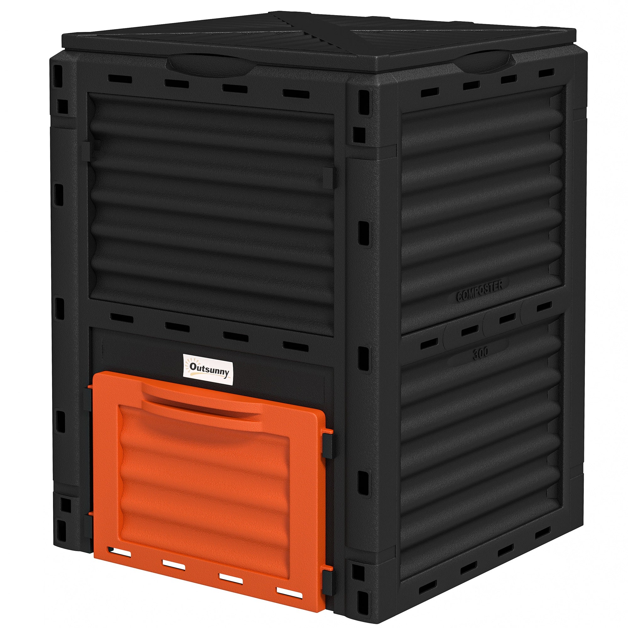 Garden Compost Bin 80 Gallon Outdoor Large Capacity Composter Fast Create Fertile Soil Aerating Box