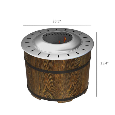 Smokeless Fire Pit, Portable Camping Bonfire Stove with Mat for Backyard, Patio, Picnic, Magnesium Oxide