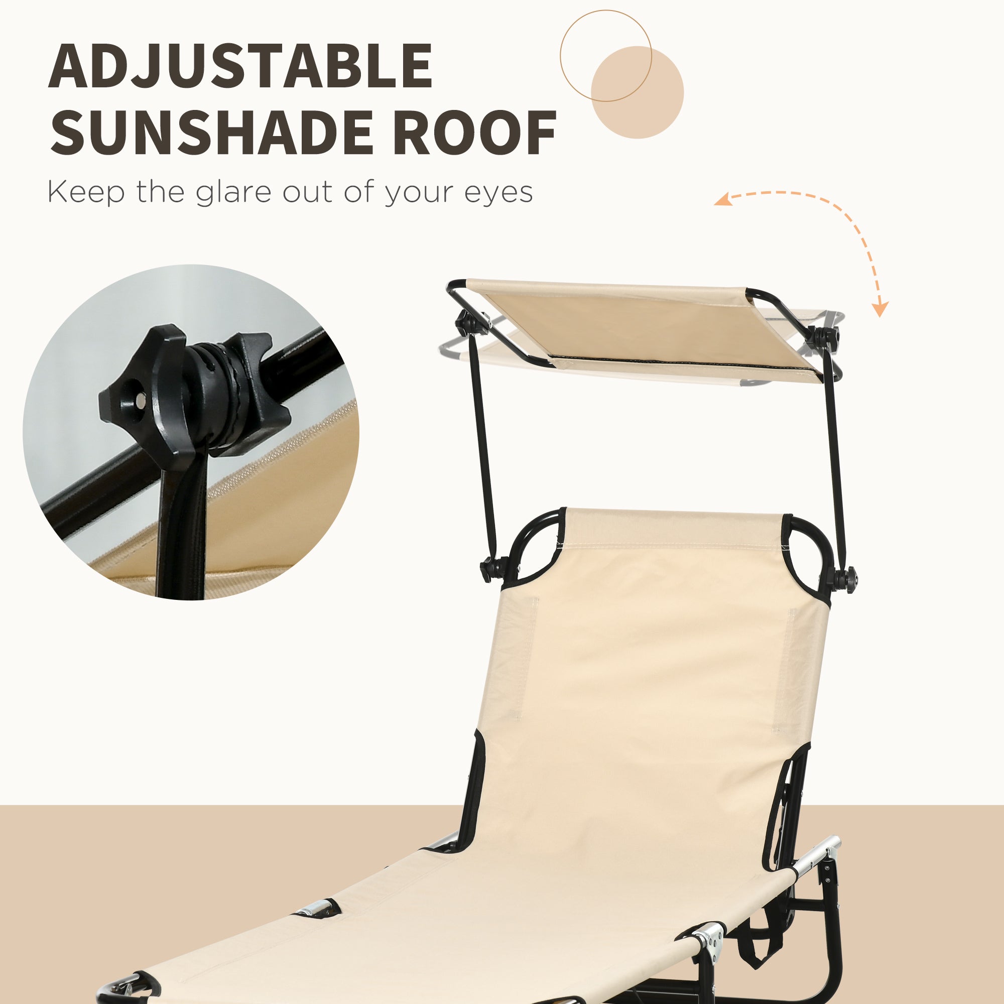 Chaise Pool Lounge Chairs Set of 2, Outdoor Sun Tanning Chairs, Reclining Back, Steel Frame and Side Pocket