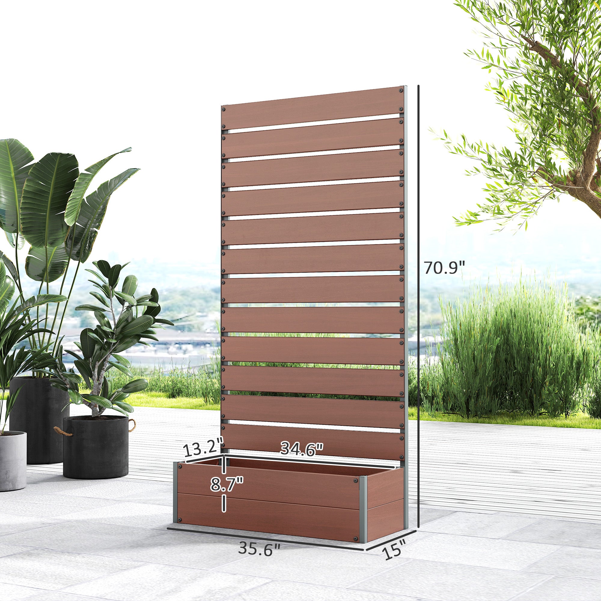 Trellis Planter for Climbing Plants, Raised Garden Bed with Trellis, Planter Box for Outdoor Garden