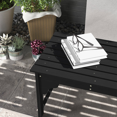 Slatted Wooden Garden Bench, Curved Seat Front Porch Bench