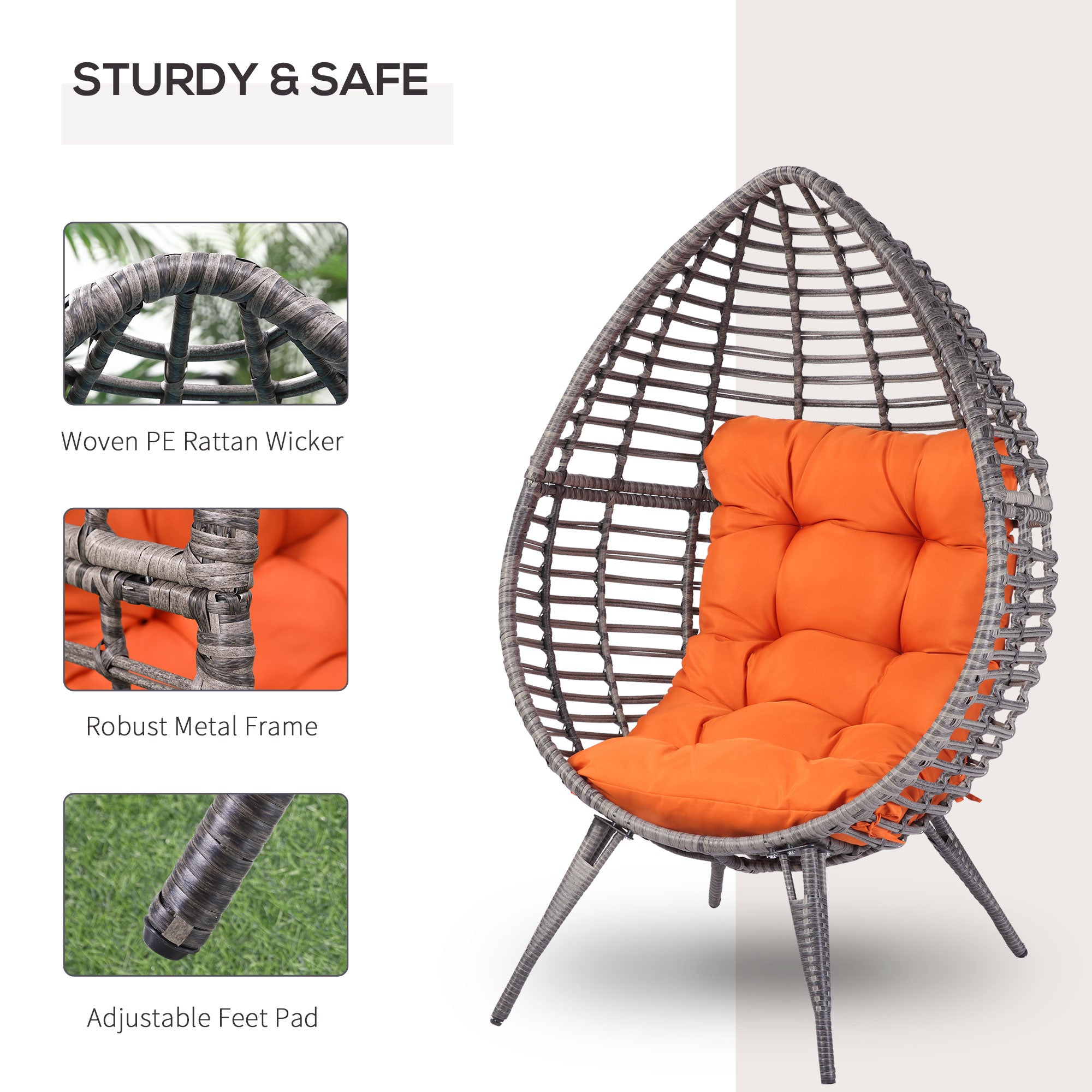 Rattan Egg Chair with Cushion