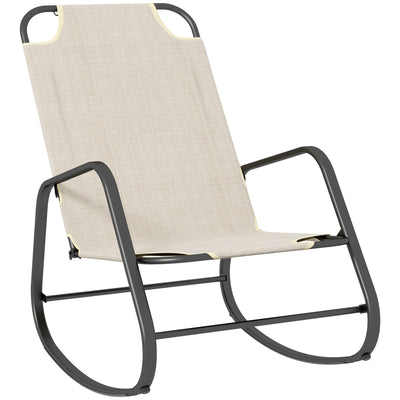 Garden Rocking Chair Outdoor Indoor for Patio, Balcony, Porch, Light Brown