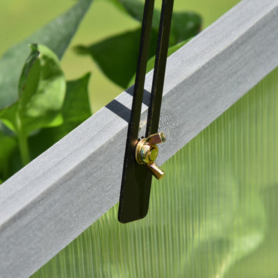 Wooden Cold Frame Greenhouse, Mini Greenhouse with Polycarbonate Board and Solid Wood Frame, Green House Cold Frame, Indoor Outdoor Terrarium Planter Box, 39" x 26" x 16", Natural