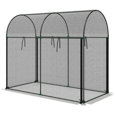 Crop Cage, 6' x 3' x 5' Large Plant Protection Tent with Zippered Door, Outdoor Garden Cage