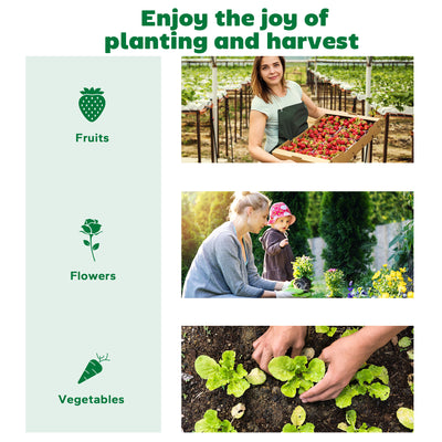 8.6 x 3 x 1ft Metal Planter Box with Mini Greenhouse, Galvanized Raised Garden Bed with Cover for Herbs and Vegetables, Small Greenhouse for Patio Garden Balcony