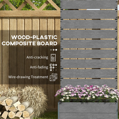 Trellis Planter for Climbing Plants, Raised Garden Bed with Trellis, Planter Box for Outdoor, 28.25" x 15" x 59"