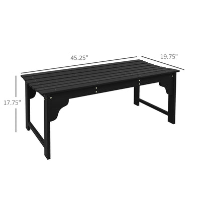 Slatted Wooden Garden Bench, Curved Seat Front Porch Bench